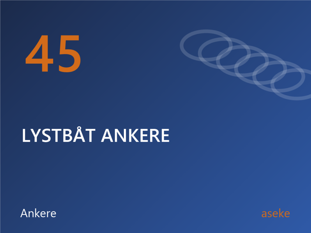 45 Lystbåt ankere