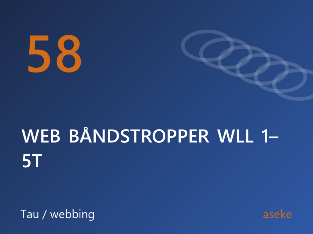 58 Web båndstropper WLL 1–5T